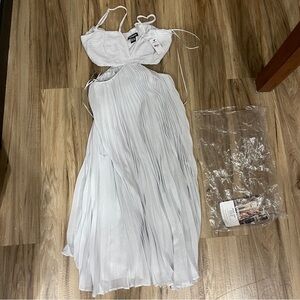 Express White Pleated Dress New w/ tags
